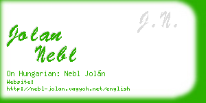 jolan nebl business card